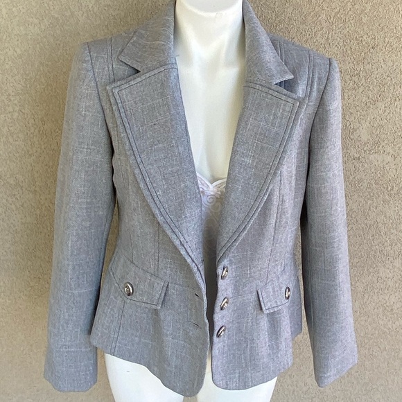 Nordstrom Jackets & Blazers - Gray Stylish Work Blazer Jacket Button Accents